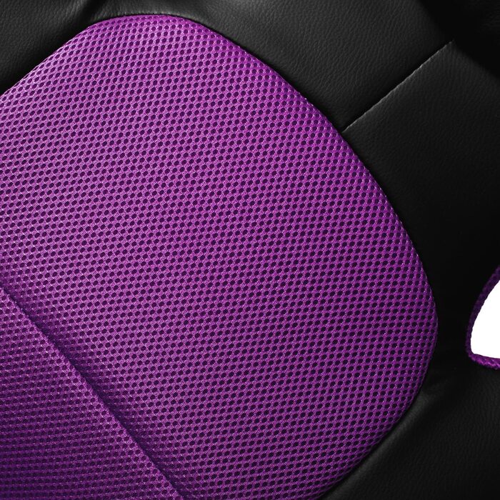 Ігровий крісло Panorama24 для геймерів та офісу, ергономічний, 9 кольорів, підйомний механізм, до 150 кг, сертифікат TÜV (Ліловий)