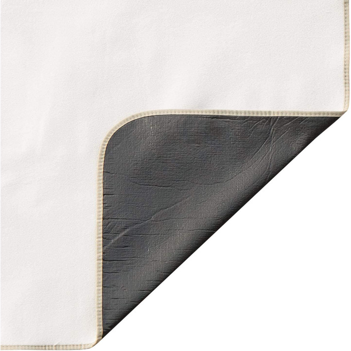 Флісова ковдра для пікніка водонепроникна 125x150 см - Blue White Striped (Зелено-бежевий)