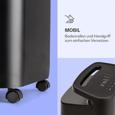 Клариштейн Охолоджувач повітря з водяним охолодженням IceWind Max, 4-в-1: охолоджувач, зволожувач, вентилятор, нічний режим, 60W, 330 м³/год, білий/чорний