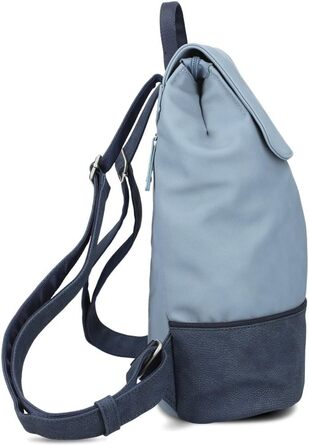 Два жіночих рюкзака Jana JR13 рюкзак сумочка 7 літрів, спортивно-елегантний вигляд біколор, розмір DIN-A4, якісна м'яка штучна шкіра, підкладка для спинки, основне відділення на блискавці (нубук-чорнило)