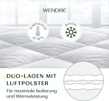 Ковдра стегане 135x200 см, мікрофібра, 300 GSM, сертифікат Oeko-Tex, для алергіків, дихаюча, виготовлена в ЄС, пральна, ковдра для сну