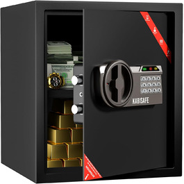 KABISAFE Сейф для дому та офісу з цифровим замком, 44L. Сейф для грошей, документів, прикрас. Світлодіодне підсвічування, ключ.