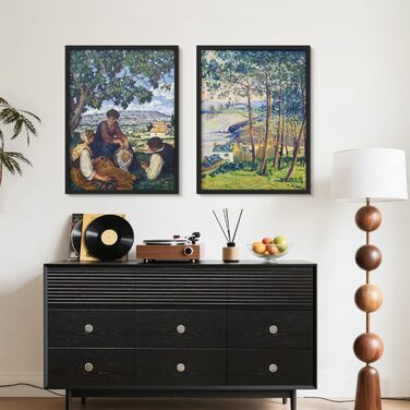 Набір фоторамок 3 шт. 70x50 см, дерев'яні рамки для фото, картин, постерів (чорні, 60x80 см)