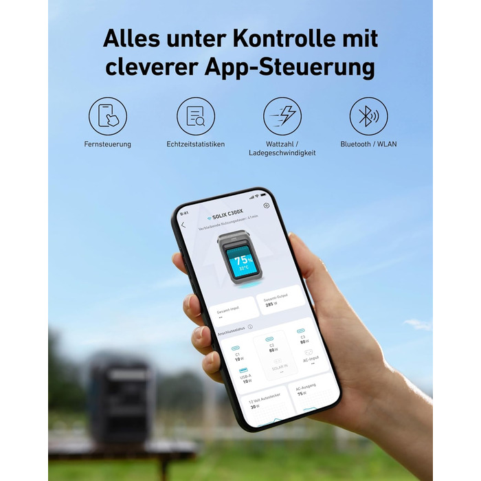 Портативна електростанція Anker SOLIX C300X: 288Wh LiFePO4, 300W (600W max), для кемпінгу та подорожей