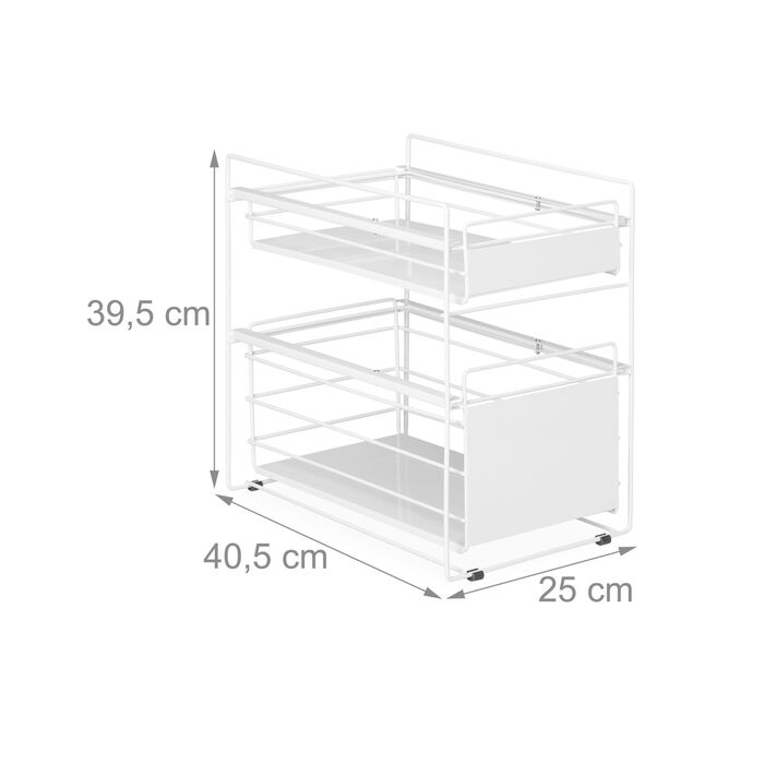 Поличка з висувними ящиками Relaxdays з 2 кошиками
