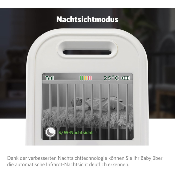 Радіоняня LeapFrog LF2423 з камерою, відеодисплей 2.8