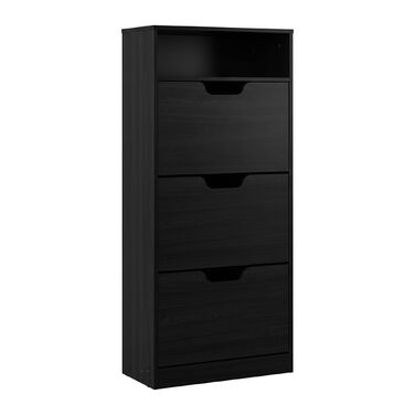 Взуттєва шафа Relaxdays з відкидною дверцями та відкритою полицею