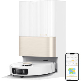 Dreame X30 Ultra: робот-пилосос та миючий робот з автоматичною очисткою, знімний миючий моп, інтелектуальна очистка килимів, потужність всмоктування 8300 Pa, білий