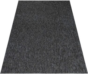 Килим з коротким ворсом Плоский тканий килим з петлями, легкий у догляді для вітальні, спальні та дитячої, світло-сірий (антрацит, 080x150 см)