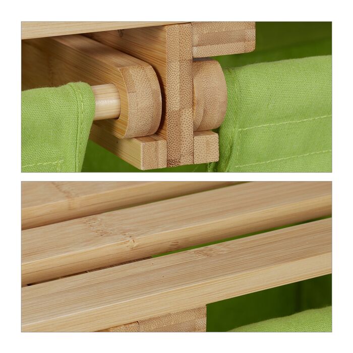 Кошик для білизни Relaxdays з бамбукової полиці