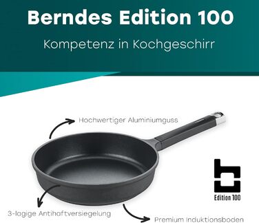 Сковорода Berndes - Edition 100 - 24 см, для індукційних та всіх типів варильних поверхонь, з антипригарним покриттям, литий алюміній