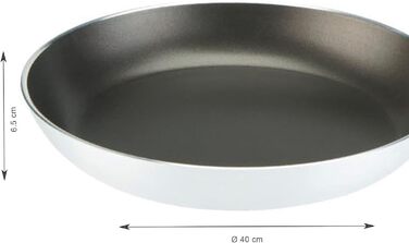 Сковорода з кришкою з нержавіючої сталі - алюмінієва гастрономічна сковорода з антипригарним покриттям XL - зроблено в Німеччині, 40
