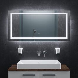 Дзеркало для ванної кімнати BR Bringer LED з підсвічуванням 60x80 см, антизапарник, диммування, 3 кольори світла, сенсорне управління, модель BRS102