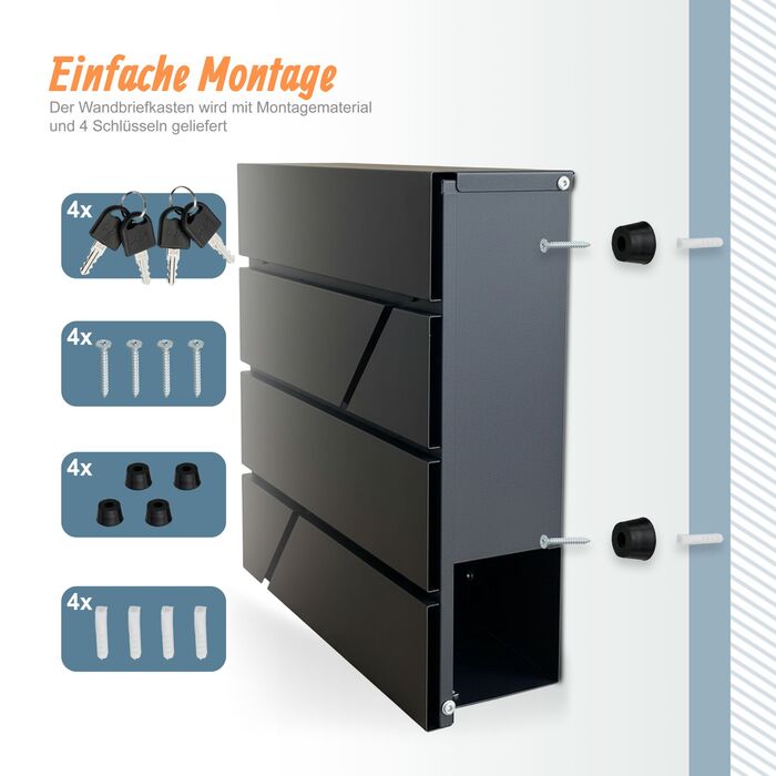 Скрінька для листів Relaxdays з відсіком для газет