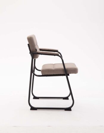 Крісло для відвідувачів Canada B з підлокітниками та м'яким сидінням, металевий каркас, колір: тауп