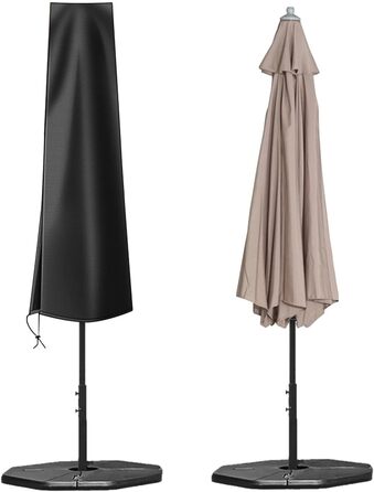 Чохол для парасольки 3м OKPOW 600D водонепроникний, з блискавкою, захист від УФ, вітру та снігу (170см × 27.5/33.5см, чорний)