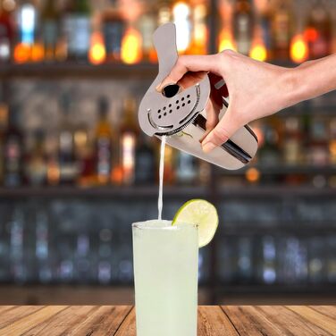 Набір для приготування коктейлів HIC Kitchen Bar, нержавіюча сталь 18/8, 530 мл, 3 шт.