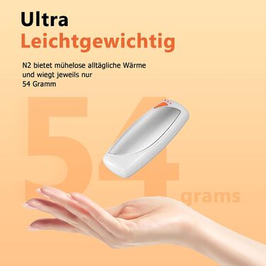 Електричні грілки для рук COTOP, 2 шт. з зарядним кейсом, 14000 mAh, 3 режими нагріву до 56°C, для катання на лижах, кемпінгу (кремовий)