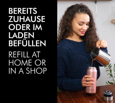 Термокружка THERMOcafé by THERMOS TC 0.35л, Stone Grey Mat, нержавіюча сталь, ізоляція, для кави з собою, не протікає, 8 год гаряча & 16 год холодна, для миття в посудомийній машині, BPA-Free