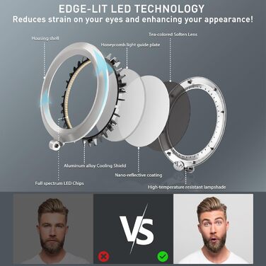 LED лампа VERSKI для письмового столу з пультом дистанційного керування, для відеоконференцій Zoom, денне світло, регульована яскравість та колірна температура, офісна/настільна лампа, 18W