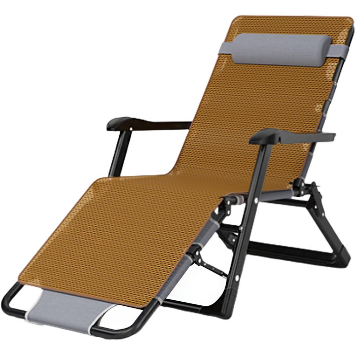 Шезлонг для відпочинку на вулиці: садова лежанка з регулюванням кута нахилу, дихаюча сітка, 96x63x12 см