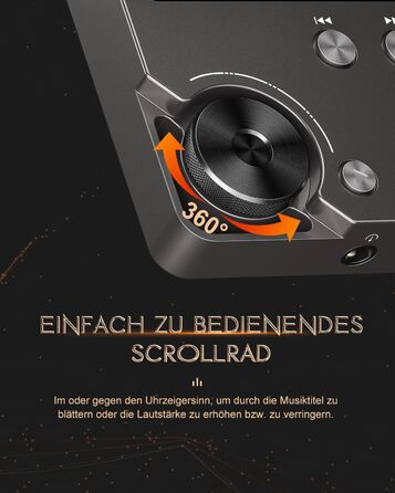MECHEN M30 Hi-Res MP3 плеєр, HiFi DSD FLAC DAC, цифровий аудіоплеєр із підтримкою CUE, без втрати якості, портативний DAP з 64GB пам’яті, розширення до 256GB, сірий