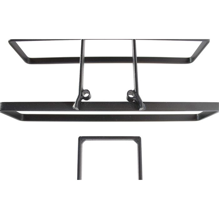 Стінний металевий стелаж для вина DanDiBo чорний, настінний, розширюваний, для 4 пляшок