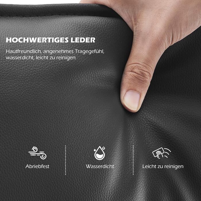 Офісний крісло TUKAILAI: ергономічне, з регулюванням висоти, підлокітники, підставка для ніг, чорне