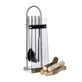 Набір для каміна Relaxdays, нержавіюча сталь, сучасний дизайн, 5 предметів