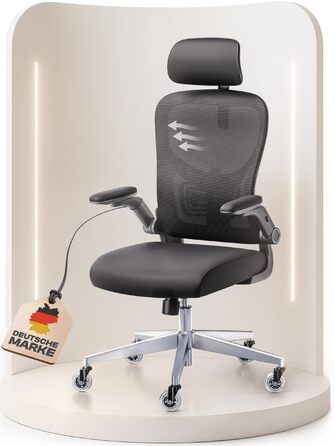 Ергономічне крісло Galahad (Чорний) - офісне, для ігор, регульоване, до 150 кг