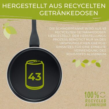 Сковорода Berndes b.Green Alu Recycled Induction, 100 перероблений алюміній, 24 см