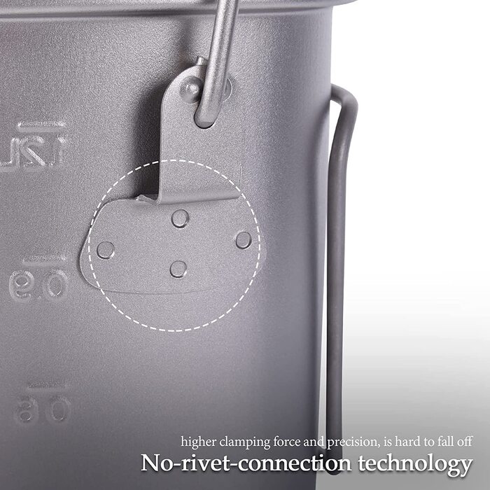 Набір посуду iBasingo Titan Kantine 1500ml/600ml для кемпінгу та відпочинку на природі (Ti2059C)