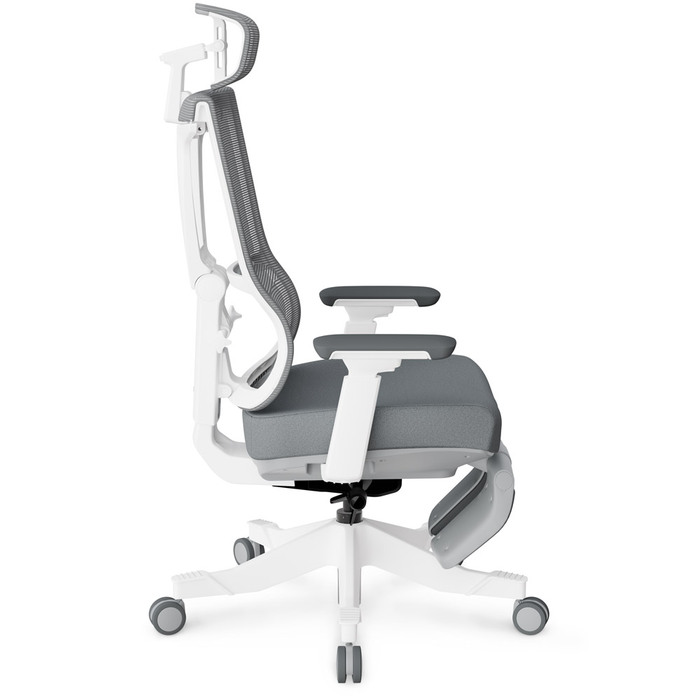 Крісло Mealux S6 Air Fabric Grey White (арт. HF-S6 F/GW)