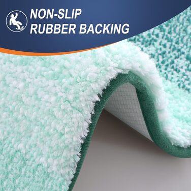 Набір килимків для ванної кімнати OLANLY: м'який, вбираючий, з мікрофібри, U-подібний килимок для унітазу, пухнастий набір килимків для ванної кімнати (76,2 x 50,8 см + 61 x 40,6 см + 61 x 50,8 см), 3 шт.