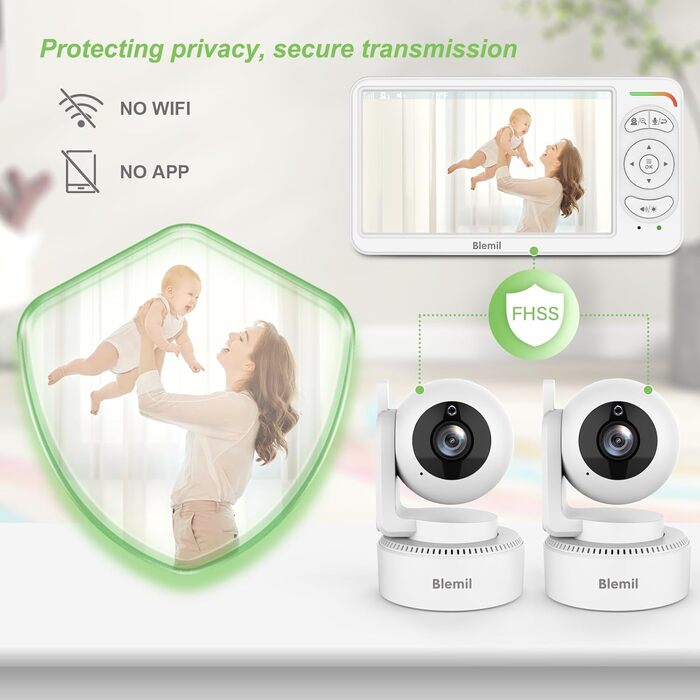Відеоняня Blemil з 2 камерами, 6