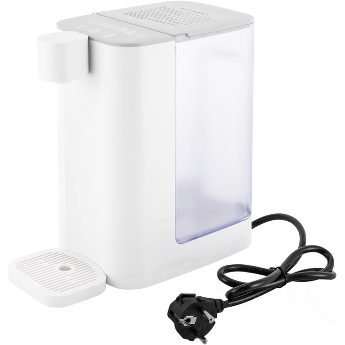 Електричний нагрівач води 3L з миттєвим нагрівом, білий. 5 температурних режимів, 2 рівня води, тиха робота (45dB), дитячий замок