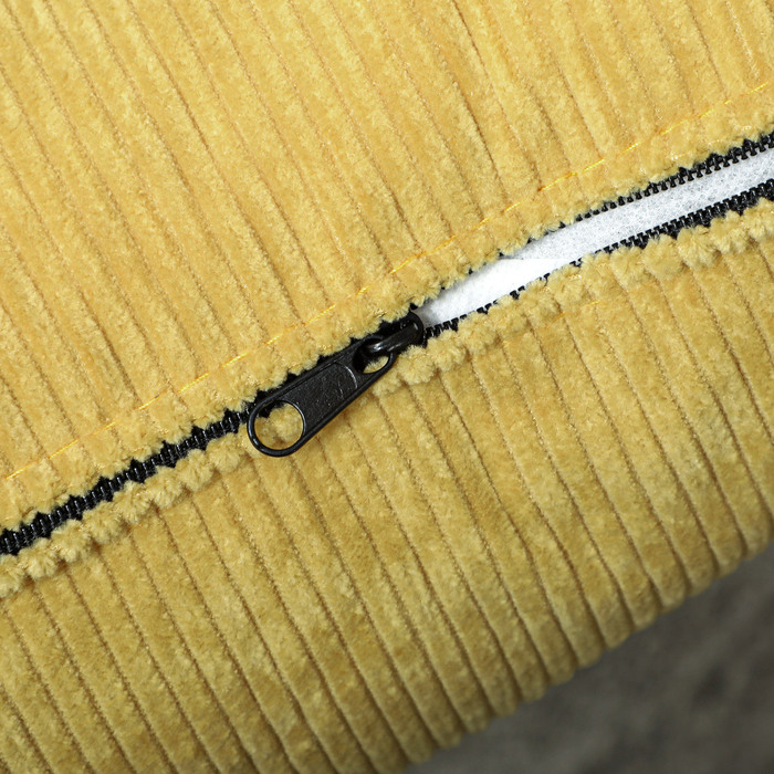 HOMCOM Сучасне крісло з підлокітниками, акцентне м'яке крісло з підтримкою попереку, ніжки з каучукового дерева, жовте