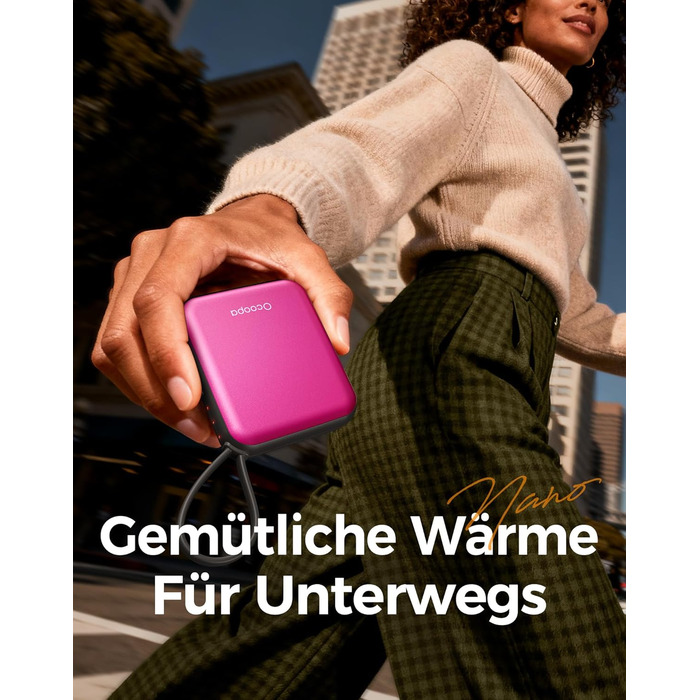 Електричні грілки для рук Ocoopa 2 шт., USB, 4000mAh, 3 режими нагріву, до 52°C, для зими, спорту та подорожей, Ocoopa x UT5 Nano Wiesengeflüster (Квіткова серія)