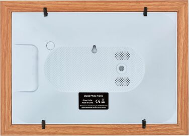 Цифровий фоторамка TFA Dostmann 10 дюймів з Wi-Fi, FRAMEO App, сенсорний екран, підтримка USB/Micro SD, дерев'яний корпус (MDF), коричневий