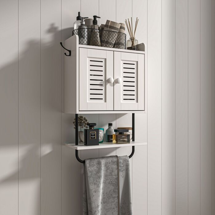 Підвісна поличка Relaxdays з тримачем для рушників
