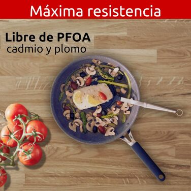 Сковорода Lagostina Tempra Mineral з антипригарним покриттям, 30 см, сталь/алюміній, силіконові ручки, ефект каменю, для всіх типів плит