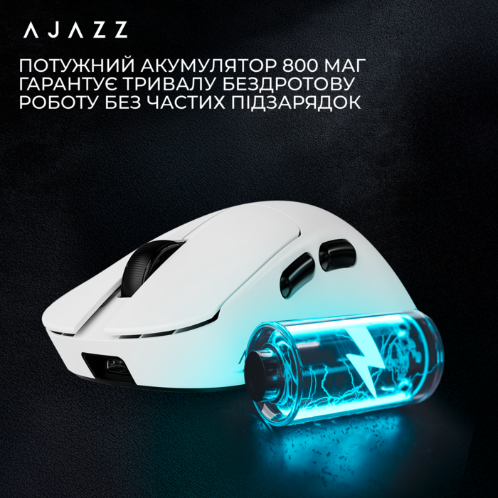 Ігрова бездротова миша Ajazz  AJ179 v2 max white-3 Model-3311