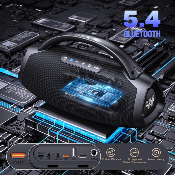 W-King Bluetooth Колонка 330W Peak, 200W RMS, 7.5
