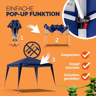 Альтанка Капрі - Popup темно-синій 3х3м