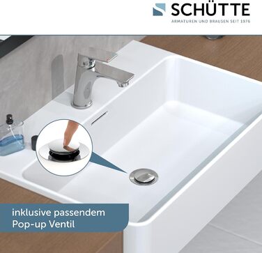 Змішувач для ванної кімнати Schütte Boston, хром, одноlever, з набором для зливу, для умивальника | Schütte