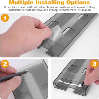 Тримач для келихів DESONAUT під шафу, сірий, 4 шт. - органайзер для келихів та окулярів