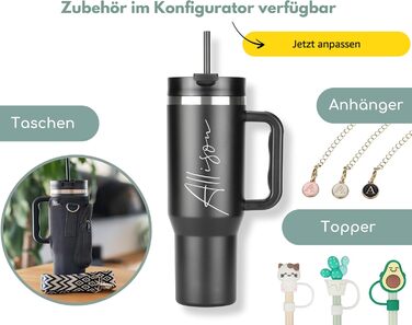 Термокружка Milu 1200 мл з трубочкою та ручкою – подарунок на Пасху для жінок та чоловіків | Подарунки тато, мама, друг, подруга | Подарунки до Дня батька та Дня матері | Подарунки дідусю та бабусі, гравіювання