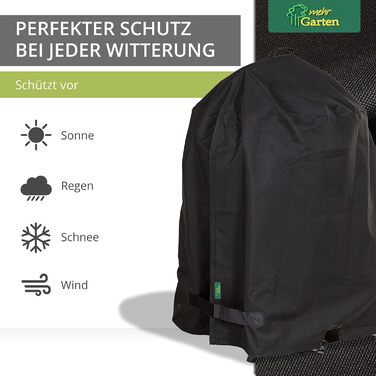 Преміум круглий чохол для барбекю Ø75 см I Підходить для барбекю Ø від 68 до 73 см I Чохол для чайника-барбекю водонепроникний і стійкий до атмосферних впливів з тканини Oxford 600D I Чохол для витяжки барбекю I Чорний (розмір M / 68см (діаметр) x 69см (в