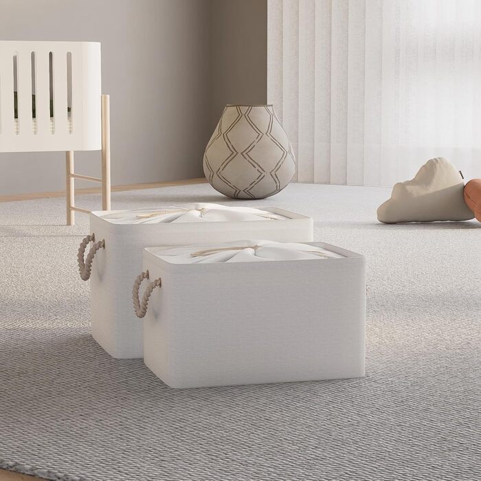 OUTBROS Коробки для зберігання (3 шт.) 33x23x20 см, тканинні, з шнурком та ручкою, складні