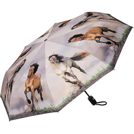 Парасолька Кишенькова парасолька Дикі коні Вітрозахисні Автоматичні Компактні Стабільні Легкі